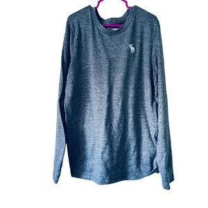 Abercrombie Kids Gray Long Sleeve Logo T-Shirt Size 9/10 Childrens‎